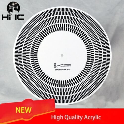 LP Vinyl Record Turntable Phono Tachometer Calibration Strobe Disc Stroboscope Mat Alibration Distance Gauge Protractor