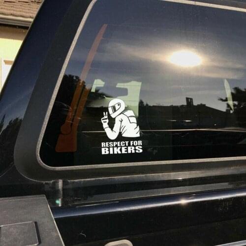 Respect For Cyclists Waterproof Reflective Biker Motorcycle on Sticker Decal Accessoires Car Funny Vinyl Sticker Car Stylin B2S6