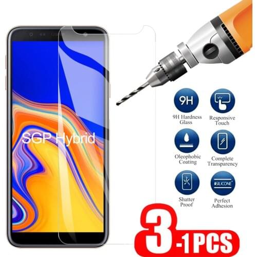 1-3PCS Safety Glass For Samsung Galaxy J4 J6 Plus Screen Protector On For Samsung Galaxy J4+ J6+ SM-J415F J610F Tempered Glass