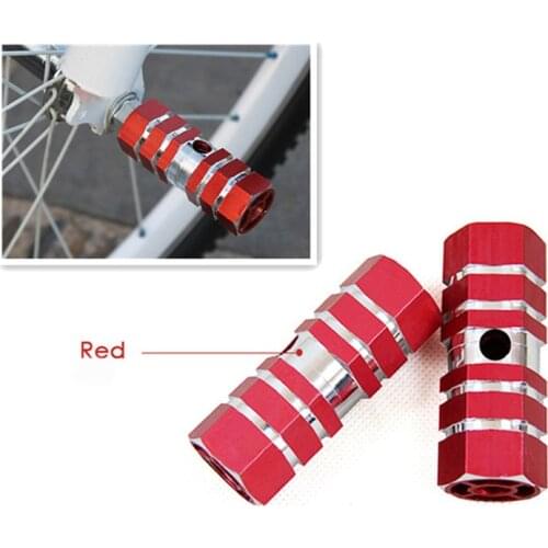 1Pair Aluminum Nonslip MTB Bike Bicycle Pedal Front Rear Axle Foot Pegs BMX Footrest Lever Cylinder Bike Accessories