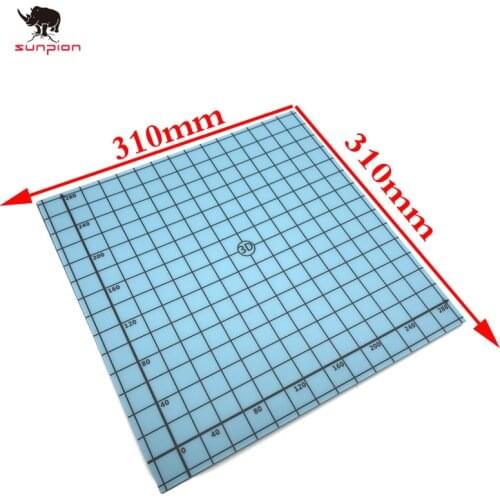 Magnetic Print 310*310 Heat Hot Bed Sticker Coordinate Printed Hot Bed Surface Sticker blue for 3D Printer Accessories 1pcs