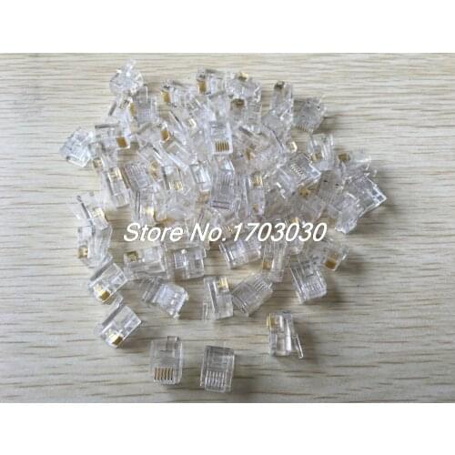 50 pcs RJ11 6P6C Modular Plug Telephone Connector