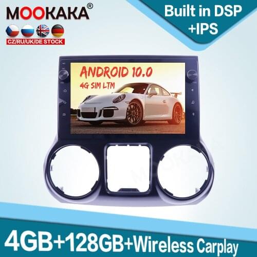 128GB Carplay Android 10.0 Car Multimedia Player for Jeep Wrangler 2011-2017 Auto Radio GPS Navigation Audio Stereo Head Unit