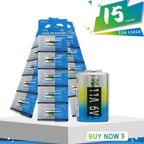 15pcs/lot 11A 6V L1016 Remote control anti-theft alarm system batteries alkaline battery primary battery