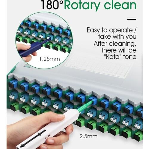 2PC One-Click Fiber Optic Cleaning Pen Cleaner 1.25mm LC 2.5mm fibre optic connector and SC FC ST Universal Connector