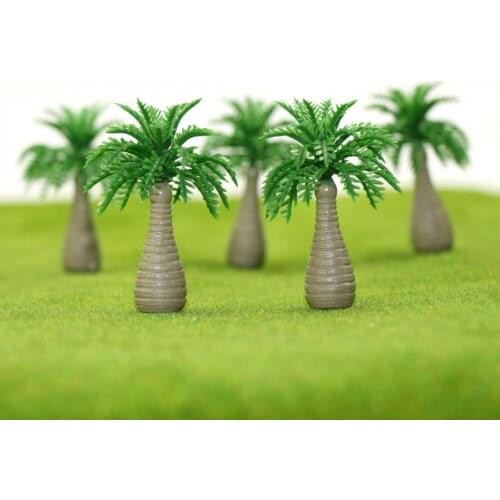 20pcs 20-50mm Model Bottle Coconut Palm Trees Model Layout Train Scale 1:60-1:250 NEW model train ho scale YS08 railway modeling