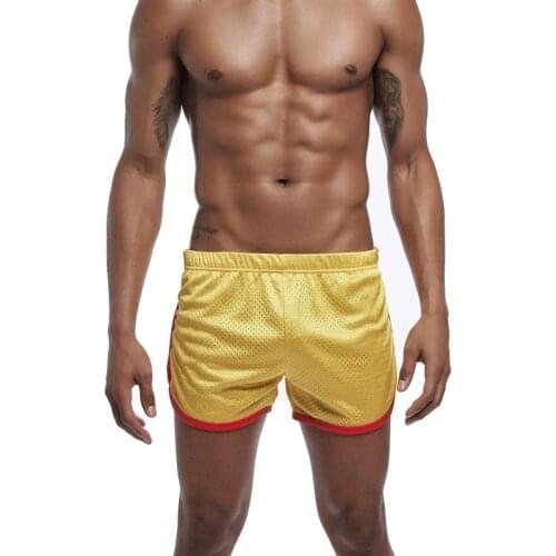 2018 New Sexy Breathable Beach Mens Shorts Fashion Solid Mesh Shorts Quick Dry Summer Workout Trunks Casual Loose Lounge Bottom
