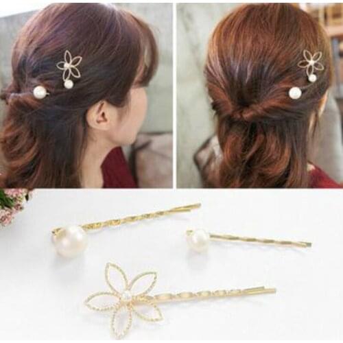 3Pcs/Set Women Pearl Metal Hair Clips Barrette Hairpin Hair Styling Accessories Tools Headdress New Arrival INS Hot Sale