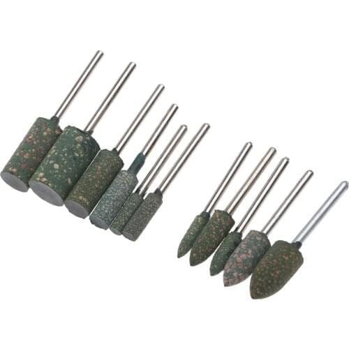 5/6Pcs Buffing Polishing Grinding Mounted Point Cylindrical/Bullet Rubber Grinding Head for Metalworking Dremel Rotary Tool