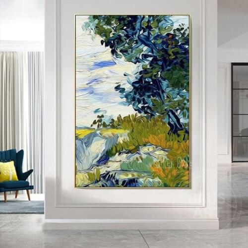 Abstract Shady Lane Prints Landscape Modern Painting Naturn Art Pictures