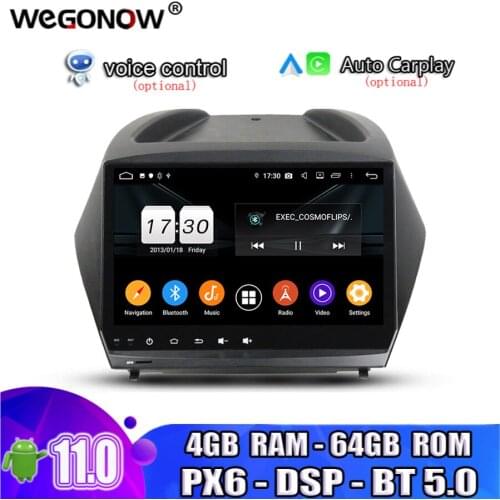 PX6 9"TDA7851 Android10 For Hyundai IX35 2011-2015 8 Core 4GB RAM 64GB ROM Car recorder Player GPS map Radio wifi Bluetooth5.0