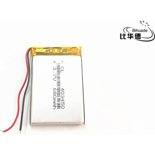 Free shipping 20pcs/lot 680 mah 3.7 V 403450 speakers Li-ion battery for dvr,GPS,mp3,mp4,cell phone,speaker