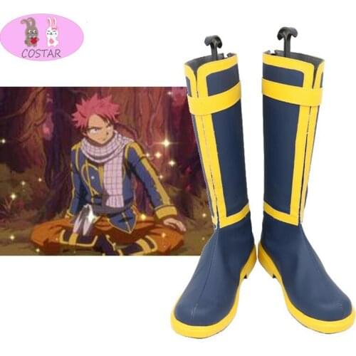 COSTAR Natsu Dragneel Boot Fairy Tail Cosplay Boots Shoes Adult HalloweenNatsu Boots and Flat Shoes Costumes