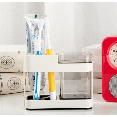Single Cup Toothbrush Toothpaste Stand Holder Bathroom Storage Organizer Stand Bathroom Accessories