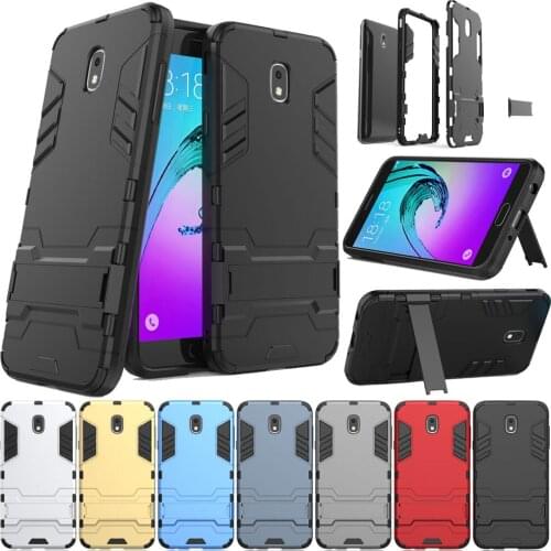 Dual Layer Tank Armor Case Anti Shock Kickstand Hard Cover For Samsung Galaxy J7 2018/J7 Crown/J7 Star/Aura/Aero/Top/Refine/Eon