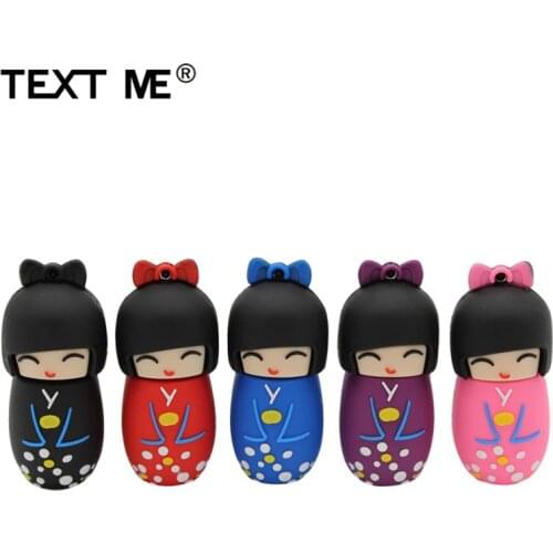 TEXT ME 64GB cartoon mini cute Japanese dollusb flash drive usb 2.0 4GB 8GB 16GB 32GB pendrive