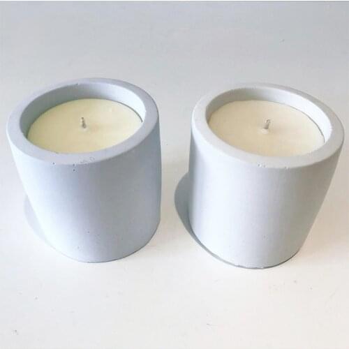 Cement Candle Container Mold Round Concrete Candle Vessel Mold Candle Cup Candle Holder Silicone Molds