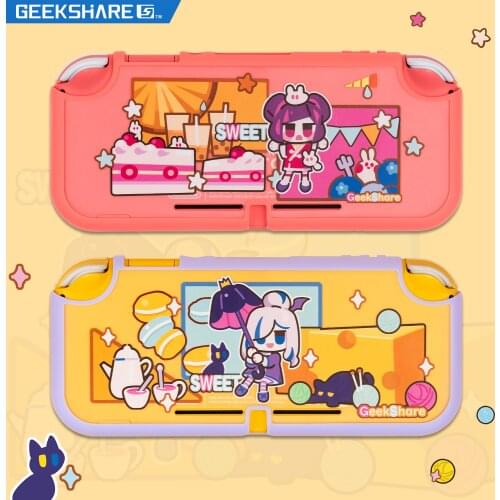 Geekshare Nintend Switch Lite Case Cartoon Sweet Hight Tea Translucent Full Cover Back Girp Shell For Nintendo Switch Accessory