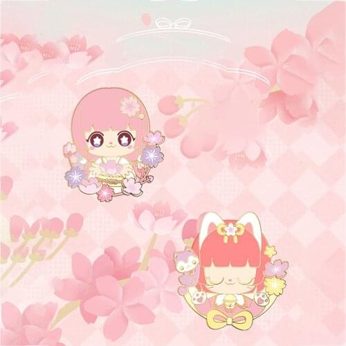 Kimmy&Miki Flower Language Metal Badge Blind Box Toy Caja Ciega Blind Bag Girl Toy Gift Kawaii Fashion Decoration Fairy Mystery