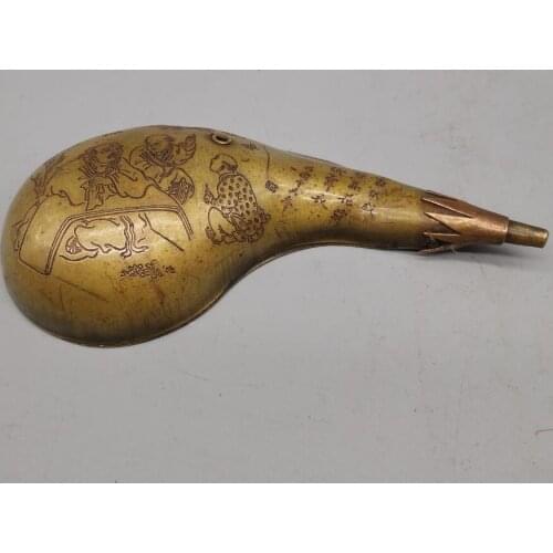 China brass archaize water bag shape teapot crafts statue