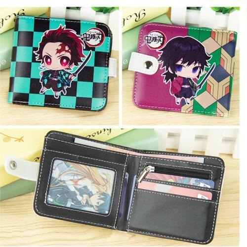 Japanese Anime Style Short Wallet Hasp Cartoon Students Mini Coin Purse Card Holders