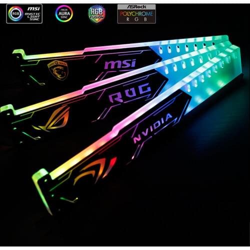 GPU Bracket 5V 3PIN A-RGB Lighting Graphics Card Support Case motherboard ASUS SYNC Frame NVIDIA ROG ASUS Gigabyte Optional