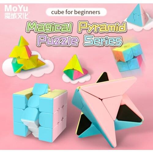 MoYu Cubing Classroom Corner Twist Bead Triangle Pyramid Maple leaf Boomerang Windmill Puzzle Macaroon JinZiTa Magic Cubes Kids
