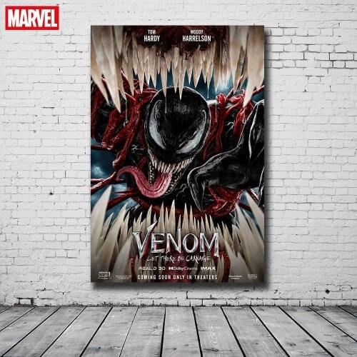 Venom 2 Movie Poster Comic Hero Silk Canvas Painting And Printmaking Modern Mural Living Room Home Decoration Painting Wall Art