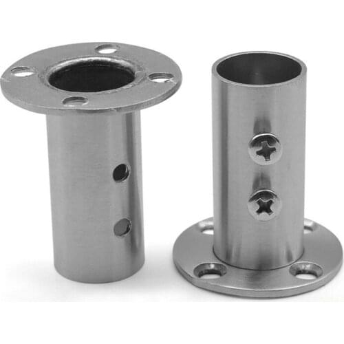 High Coat Rod Tube Seat 19 Round Pipe Extended Stainless Steel Flange Base