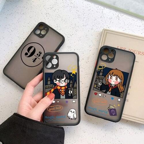 TPU Fashion Phone Translucent Matte Soft Phone Case For Iphone 7 8 X XS XR 11 12 PRO MAX Silicone Clear Harries design Cover