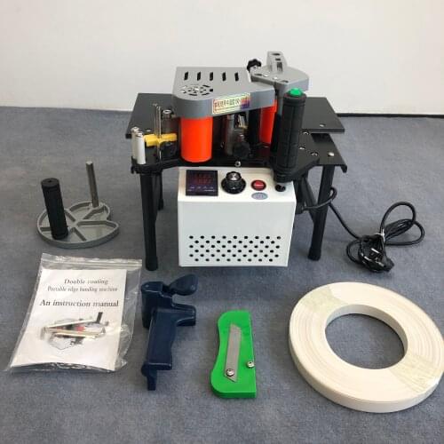RU delivery woodworking portable edge banding machine double-sided glue coating 220V / 110V 1200W