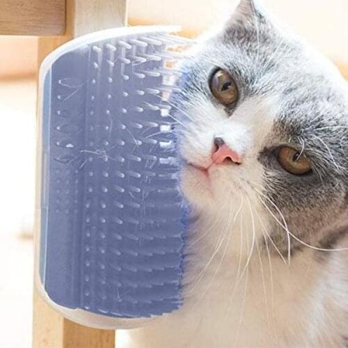 Pet Product For Cat Self Groomer Wall Brush Corner Cat Massage Self Groomer Comb Brush With Catnip Cat Rubs with a Tickling Comb