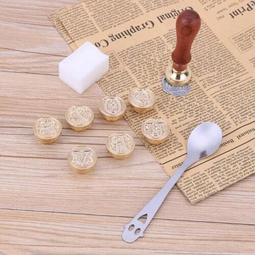 Copper Head Letter Seal Stamp for Wedding Invitation Card Decoration DIY Envelope Sealing Wax Stamp