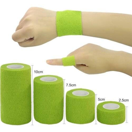 Sports Waterproof Cotton Sports Tape Athletic Elastic Self Adhesive Bandages Pet Bandages S M L XL Sports Safety 11 Colors