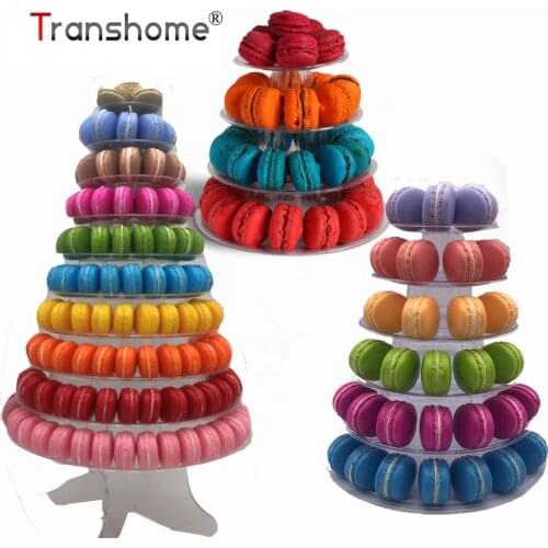 Transhome Cupcake Stand Macaron Tower 4/6/10-layer Macaron Stand Food Display/Cake Stand Wedding Decoration Birthday Party Favor