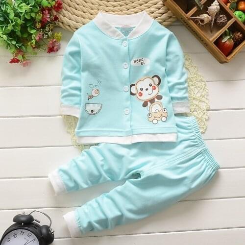 2016 Spring Autumn Infant Cardigan Baby Boys Girls Clothes Set Children Cartoon Clothing Sets Toddler Kids 2pcs Tracksuit Set