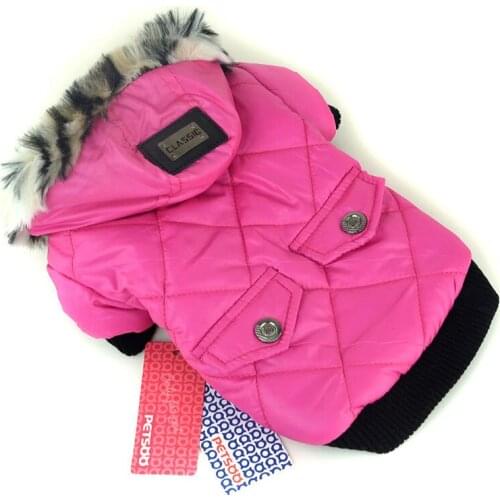 Pet Waterproof Coat Jacket Faux Pockets Fur Trimmed Dog Hoodies Costume Large Puppy Dog Vest New 2021