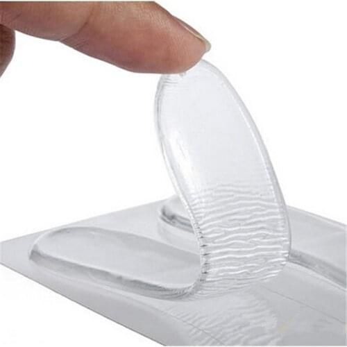 1 Pair Feet Care Shoe Insert Pad Insole Foot Patches Women Ladies Girls Transparent Silicone Gel Heel Cushion protector Outdoors