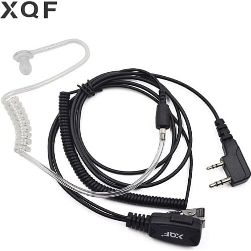 XQF PTT Mic Earpiece Walkie Talkie Headset for Kenwood TK2107 Baofeng UV 5R BF-888S UV-B5 GT-3TP Puxing PX-888k CB Radio