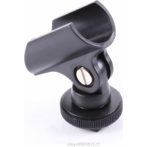 1 PC Microphone Clip Stand 19mm Plastic Mic Microphone Holder Clip with Hot Shoe For DSLR Camera M24 21 Dropship