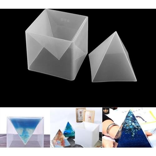 1Pcs Large Pyramid Triangle Silicone Mold Geometry UV Epoxy Resin Casting Mould for DIY Epoxy Resin Crafts Jewelry Making Tool