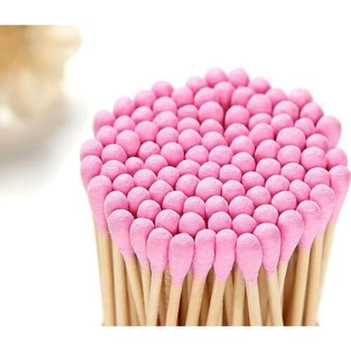 1000PCS Pack Double Head Cotton Swab Women Makeup Cotton Buds Tip Medical Wood Sticks Nose Ears Cleaning Health Care Tools
