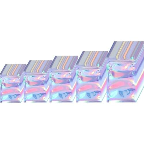 125 Pcs Resealable Smell Proof Bags Aluminum Metallic Foil Pouch Bag Flat Zipper Mylar Bag For Food Candy Jewelry Screw