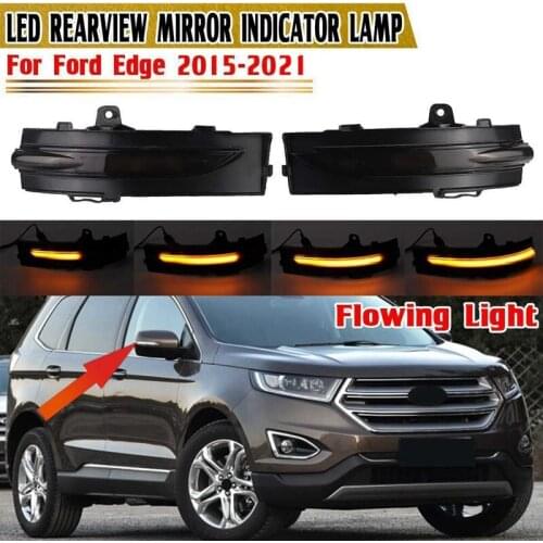 2X LED Flowing Turn Signal Lights for Ford Edge 2015-2021 Dynamic Side Rearview Mirror Indicator Light Lamp