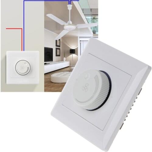 220V 200W Adjustment Ceiling Fan Speed Control Switch Wall Button Dimmer Switch