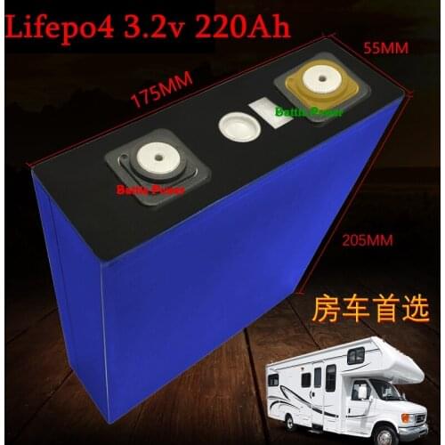 4pcs 3.2v 220Ah Rechargeable batteries lifepo4 battery 3.2v 200ah for electric vehicle ups Electric bicycle golf car solar power