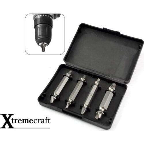 4pcs Screw Extractor Drill Set Broken Rusted Stripped Damaged Screw speed remove out Bolt Remover Tools Screw Remover Extractors