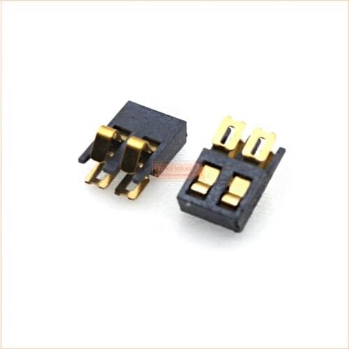 Free shipping original 100pcs Side joint type battery holder 2Pin ,battery connector, mobile phone battery Connector