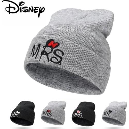 Disney Childrens New Mickey Mouse Beanie Hat Minnie Knitted Beanie Newborn Boy Girl Knitted Hat Winter and Autumn Warm Hat