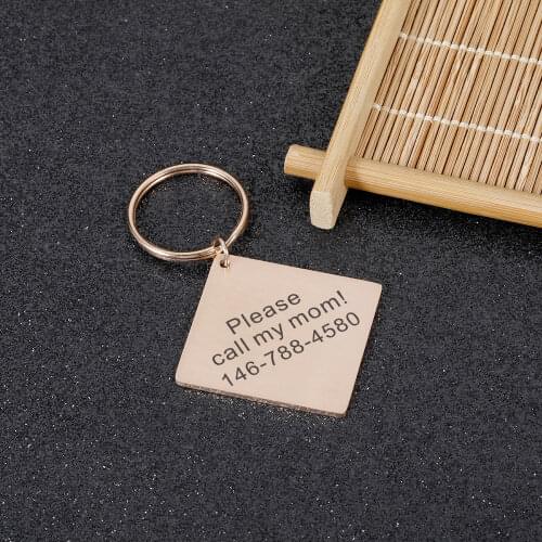 Personalized Pet Name Tel Dog ID Tags Anti-lost Cat Puppy Dog Collar Accessories Free engraving Nameplate Pendant Pet Supplies
